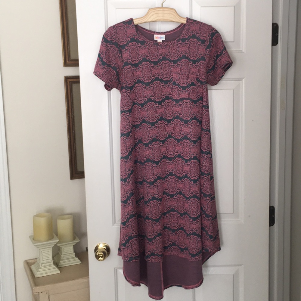 Green and pink Lularoe dress